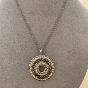 Round Rhinestone Necklace